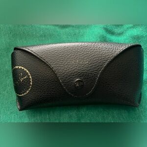 RAYBAN: Black Leather Sunglasses Case